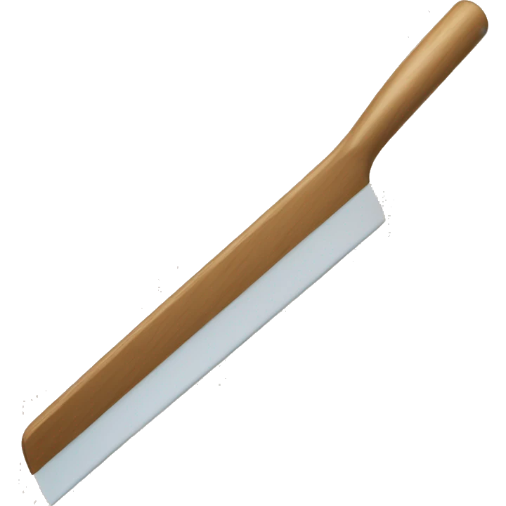 squeegee with long wooden handle emoji
