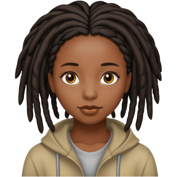 Black girl with locs emoji