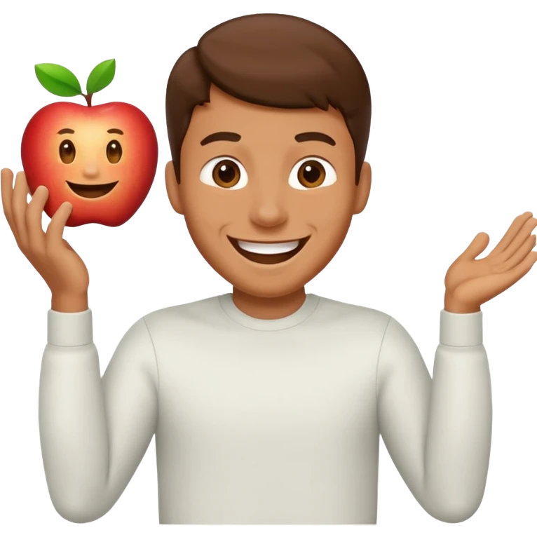An apple style human emoji of a man air-humping in excitement  emoji