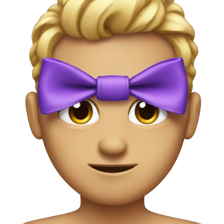 purple bow  emoji