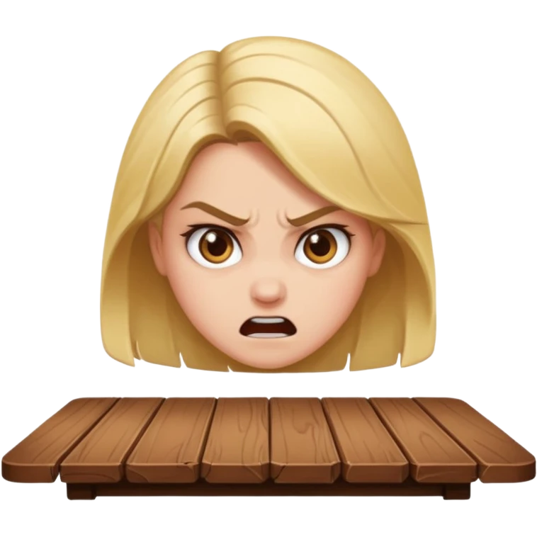 girl flipping table over angrily emoji
