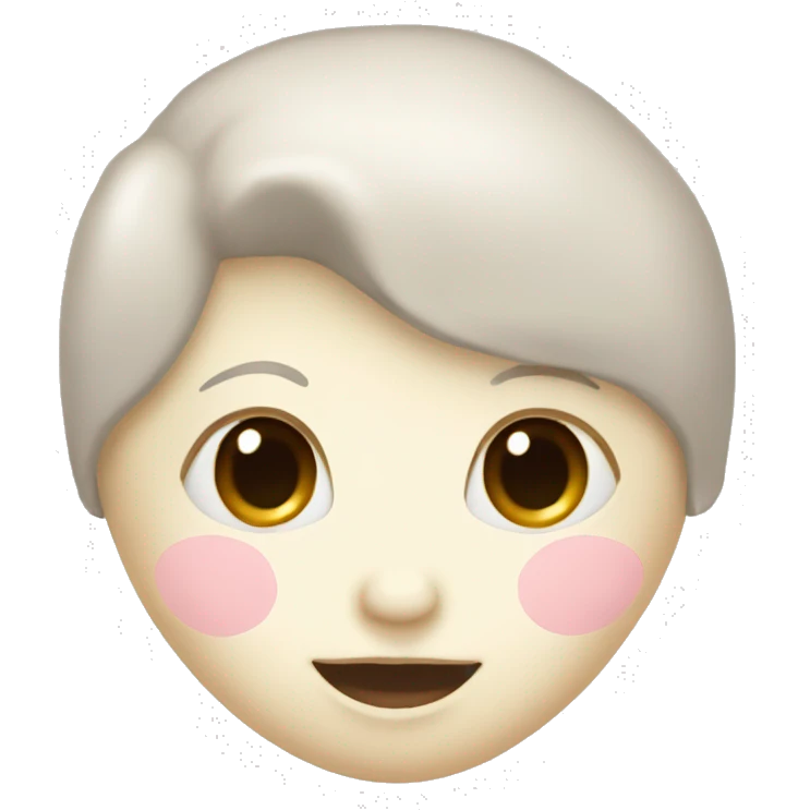 Milk-colored heart no face emoji
