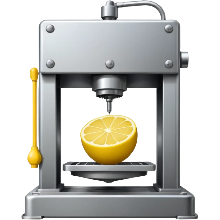 mac os icon hydraulic press machine lemon emoji