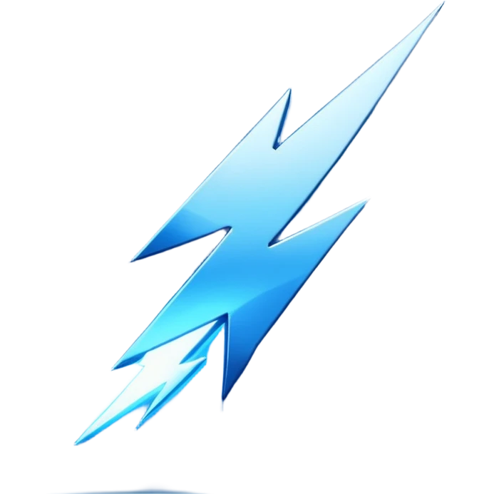 blue sorayama gradient chrome plasma energy lightning emoji