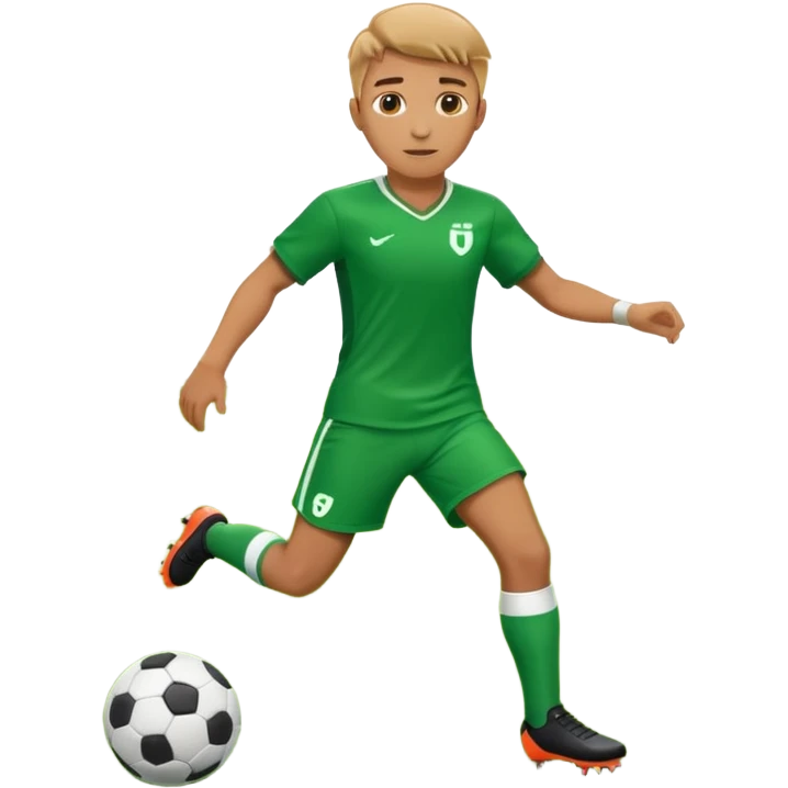 High resolution full body of a soccer player emoji