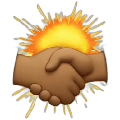 Fist bump with explosion emoji