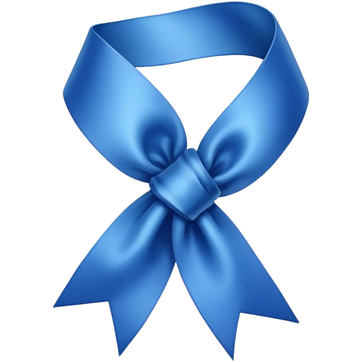 Blue ribbon emoji