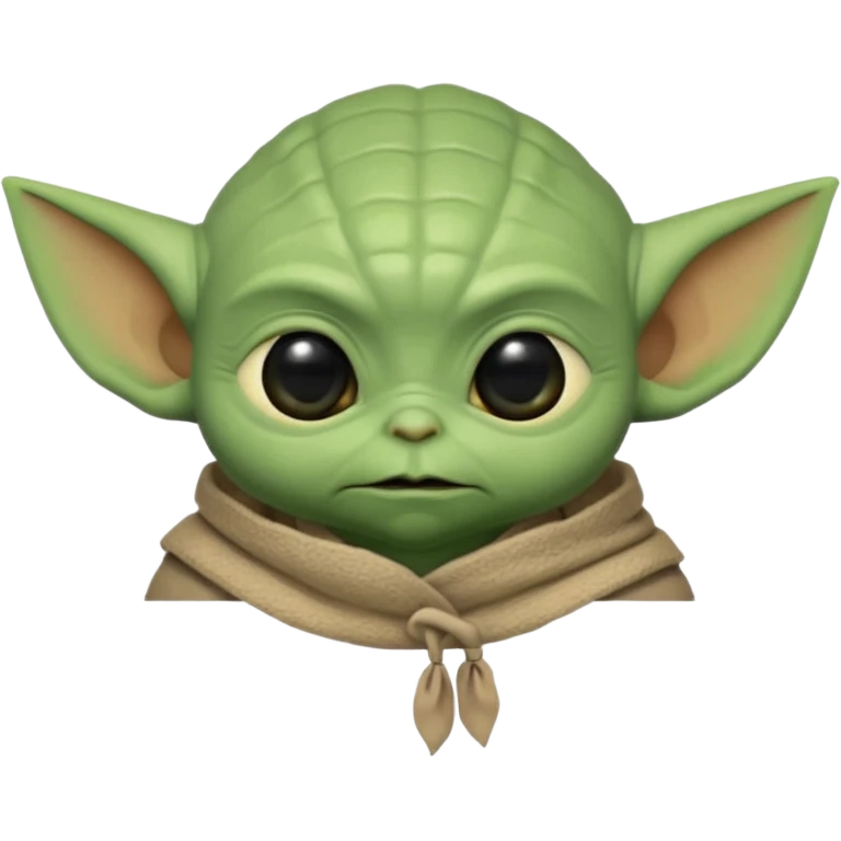 Cute Baby Yoda head emoji