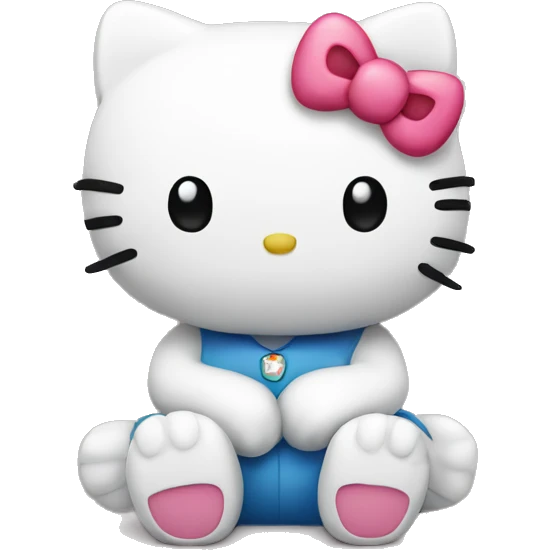 Hello kitty sitting emoji