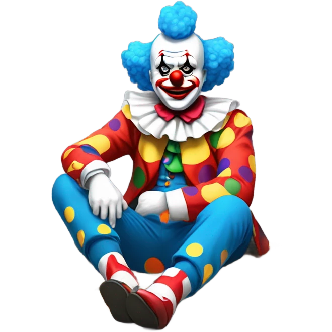 Sad emoji clown loses money at casino emoji