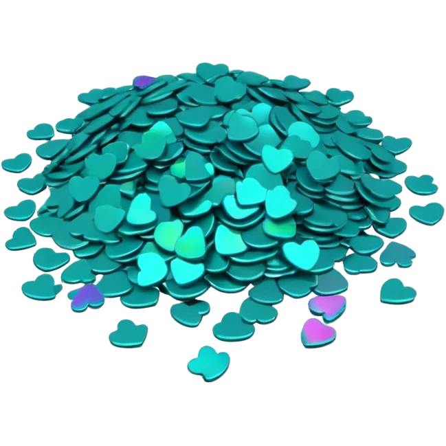 Teal celebration pop emoji