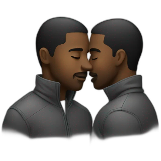 two-black-men-kissing emoji