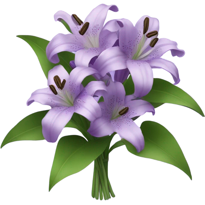 Violet lily bouquet emoji