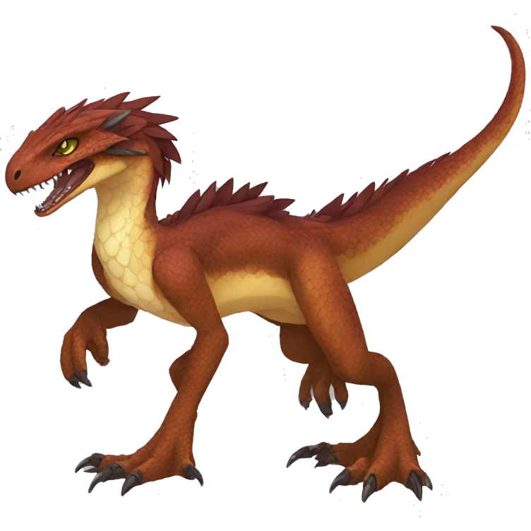 Anthro Sona Fakemon Reptilian Draco-Raptor Full Body emoji