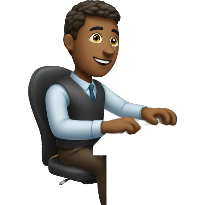 Studient working at his desk emoji
