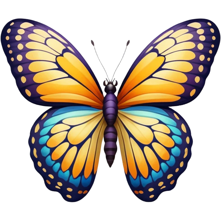 A butterfly emerging from a cocoon and flying towards us  emoji