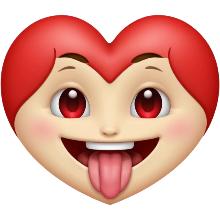 heart eyes tongue out emoji