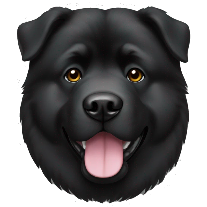 Black chow-chow black muzzle emoji