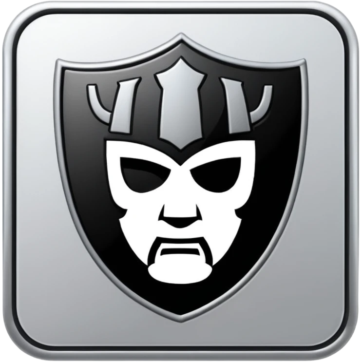 make me a 1x1 aspect ratio emoji that says raiders emoji