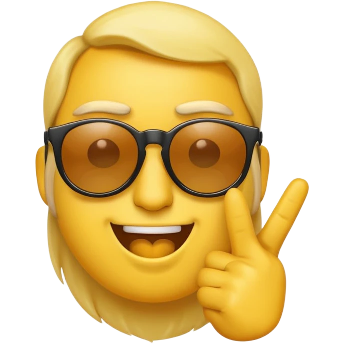 An emoji wearing sunglasses and the middle finger  emoji