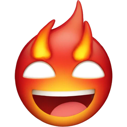 Smiling emoji with fire heart eyes emoji