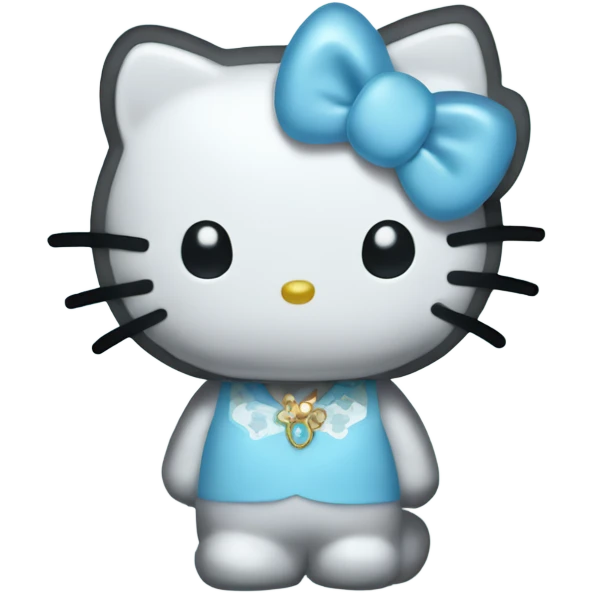 Light blue hello kitty emoji