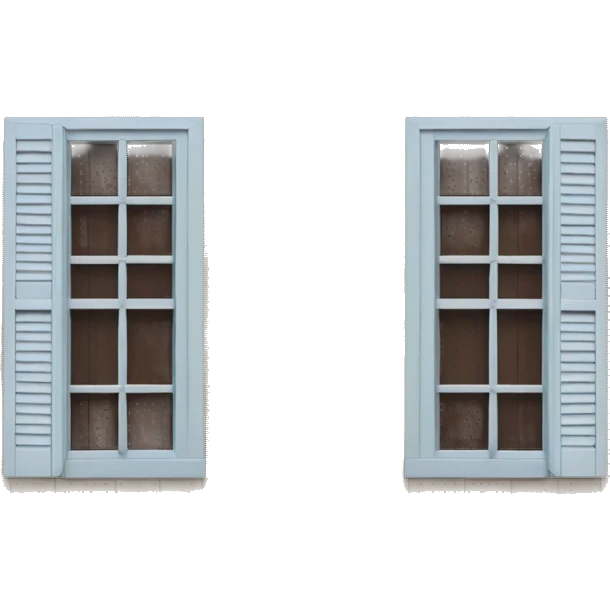 Wood shutters on house emoji