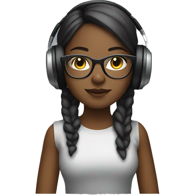 girl dj with glasses emoji
