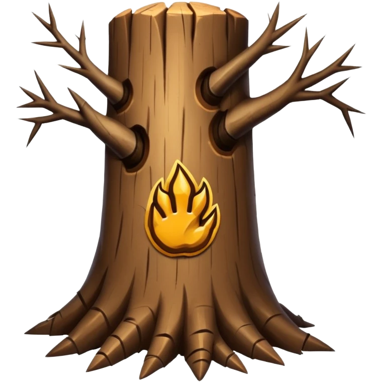 claw print with nails on tree  emoji