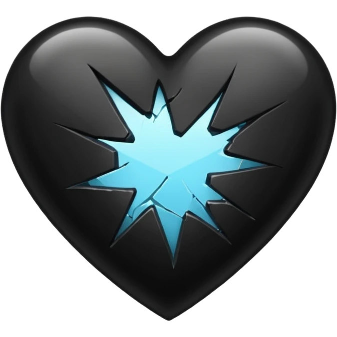 Black heart broken emoji