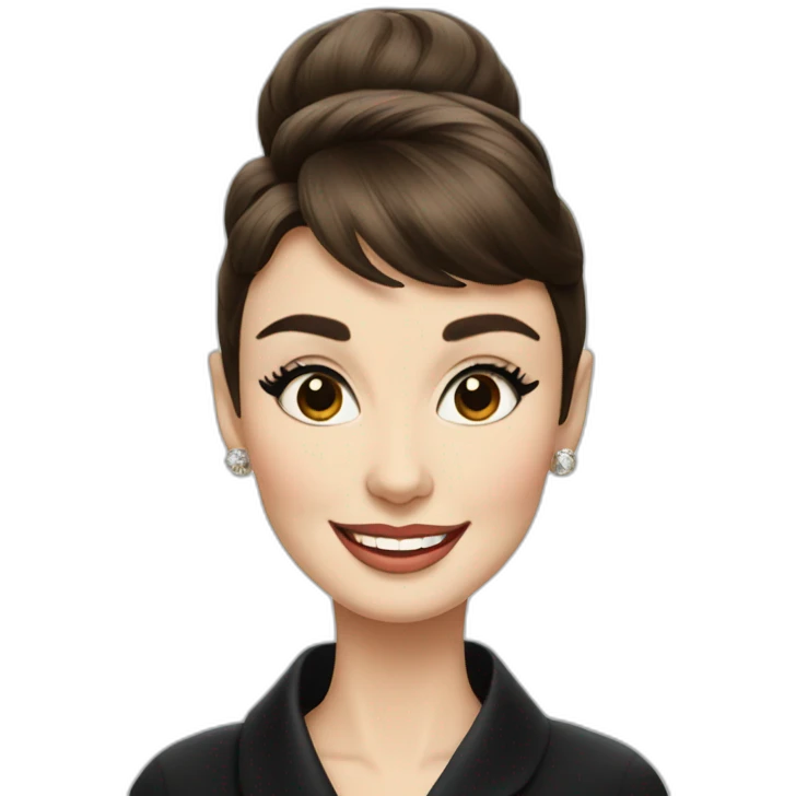 Audrey Hepburn smiling emoji