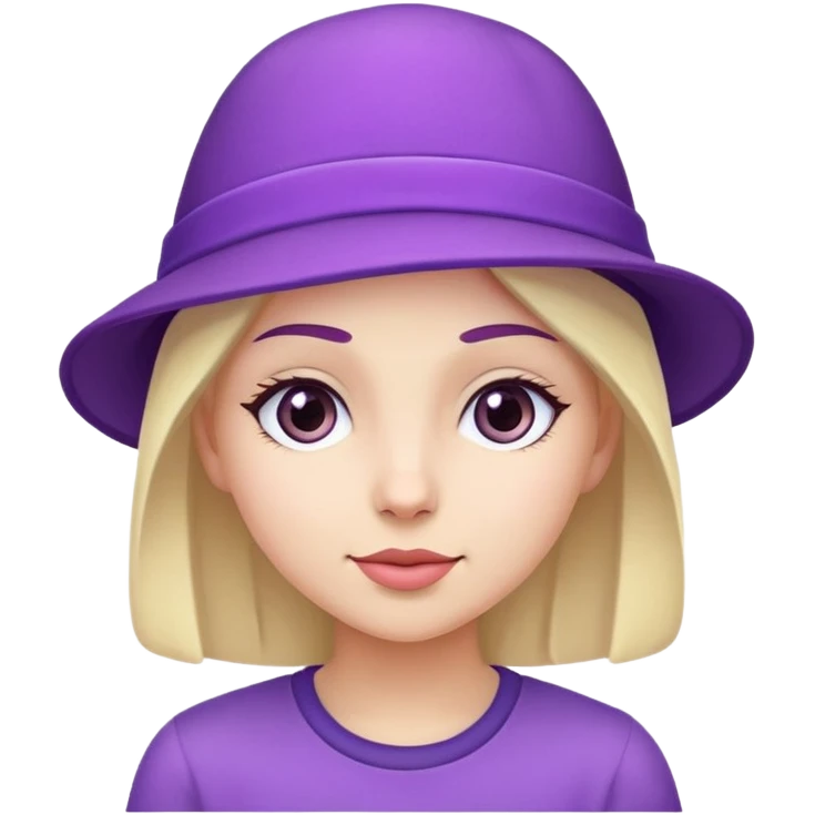 Fantastique Chick with a purple hat emoji