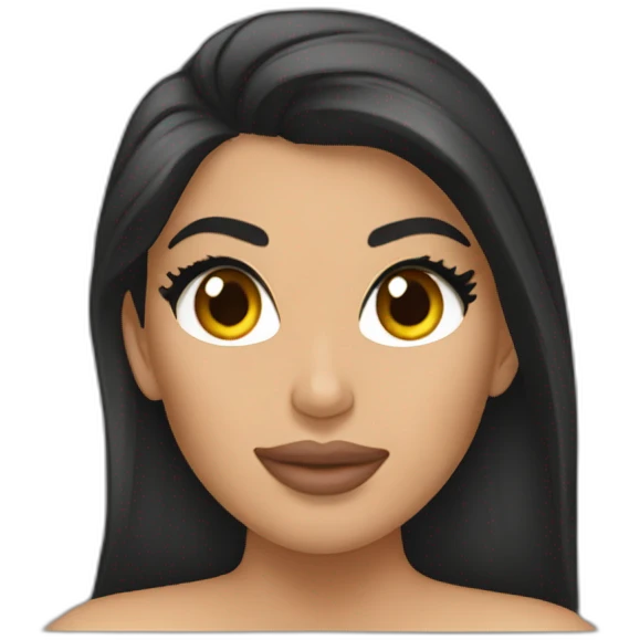 Kim Kardashian asustada  emoji