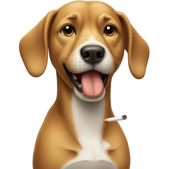 Dog smoking emoji