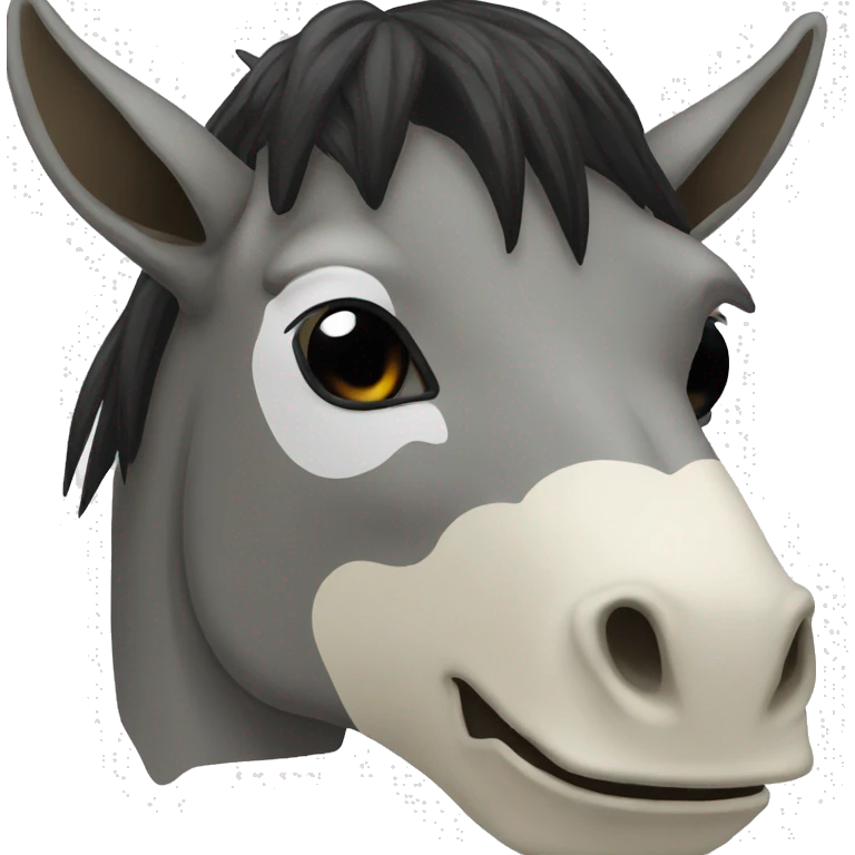 Mule head with anonymous mask emoji