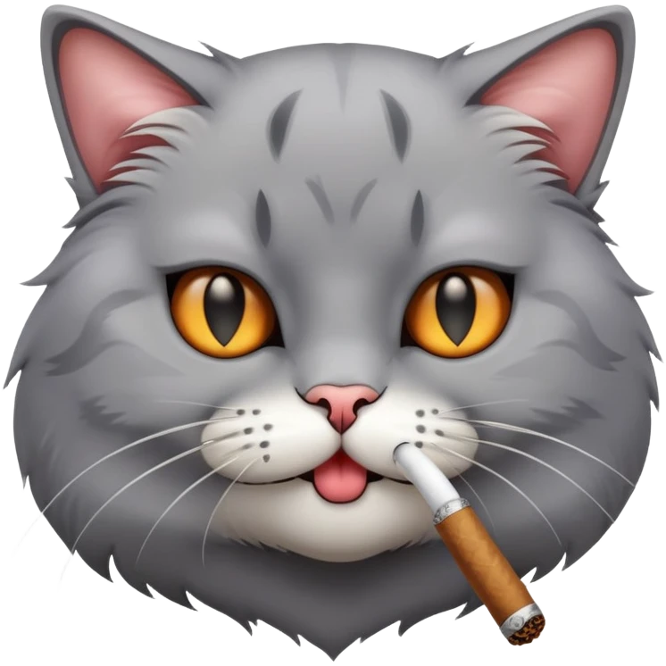 cat smoking blunt emoji