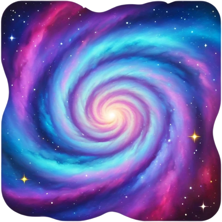 galaxy with colorful nebula emoji