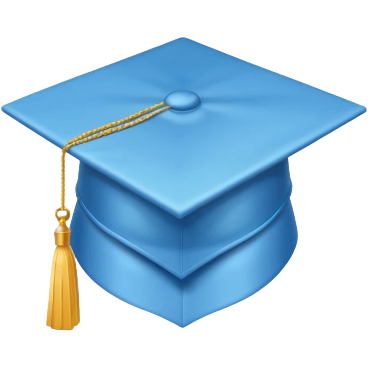 cappello da laurea per un corso terminato blu celeste danza aerea esame bello emoji