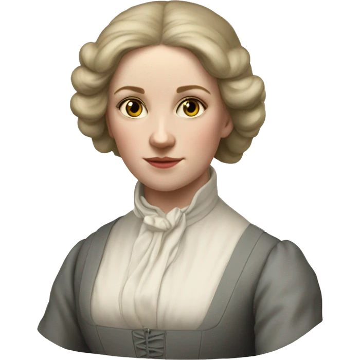 young white woman from 1820 england in mobcap emoji