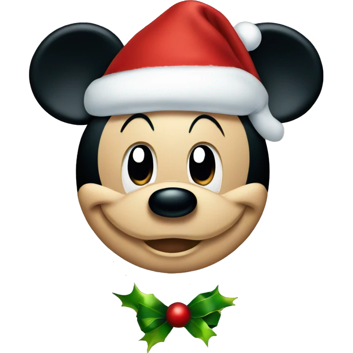 Christmas Mickey Mouse emoji
