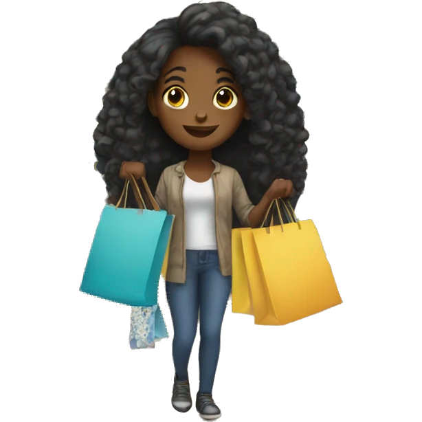 Black girl shopping  emoji