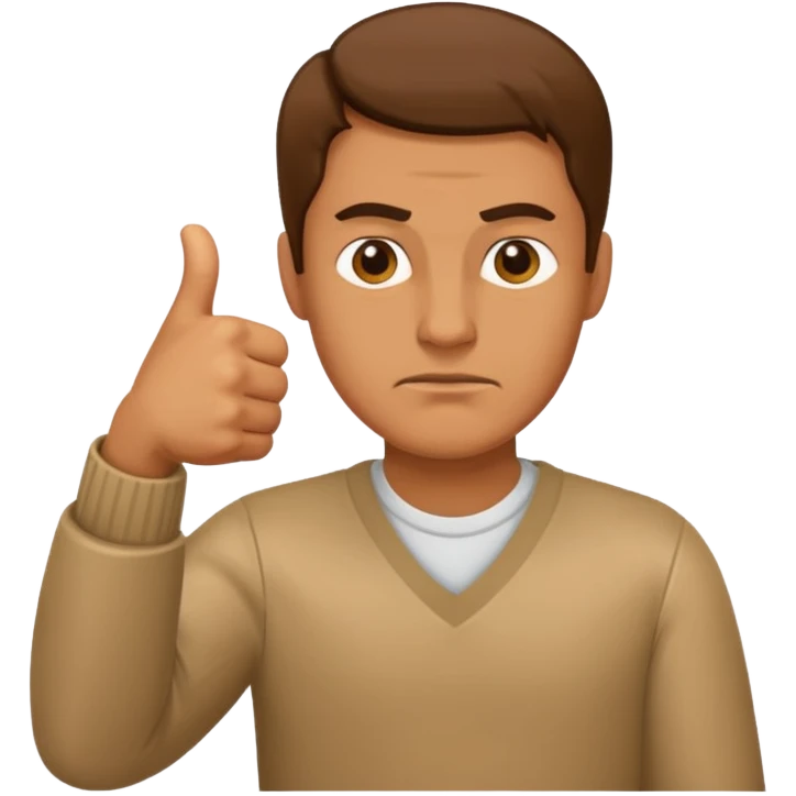 man giving a thumbs-down emoji