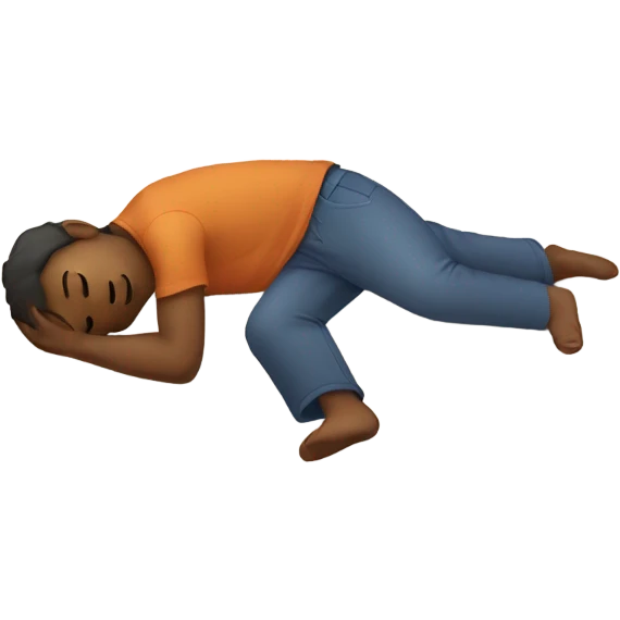 Sleeping on floor emoji