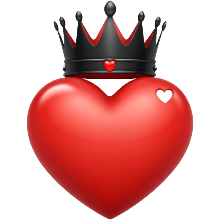 heart with a black crown emoji