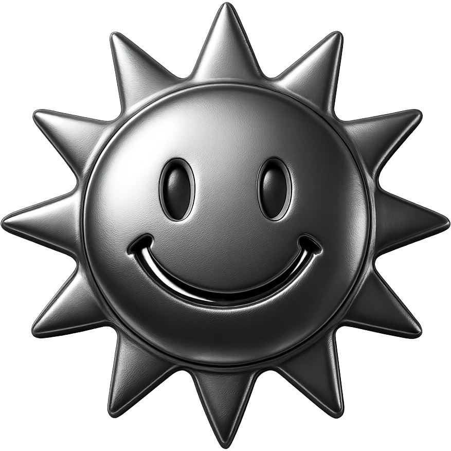 smiling yellow sun, apple emoji inspired emoji