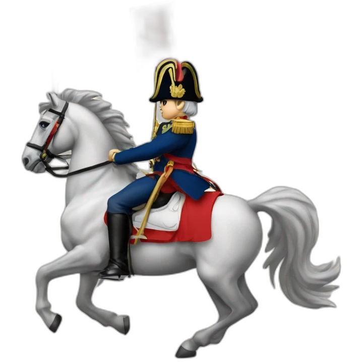 Napoléon on the horse with french flag emoji