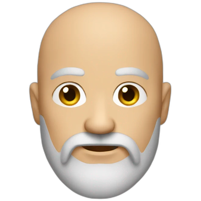 Man with bald viking beard emoji