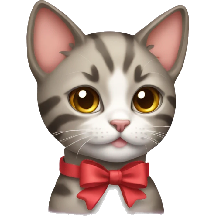 Cat with a bow emoji