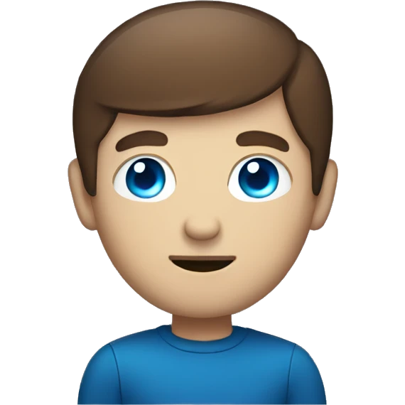 a man with brown hair and blue eyes holding a ufo emoji