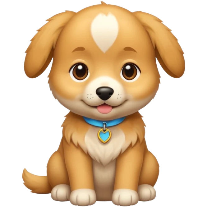 a bright puppy (less cheeks and less hair) emoji